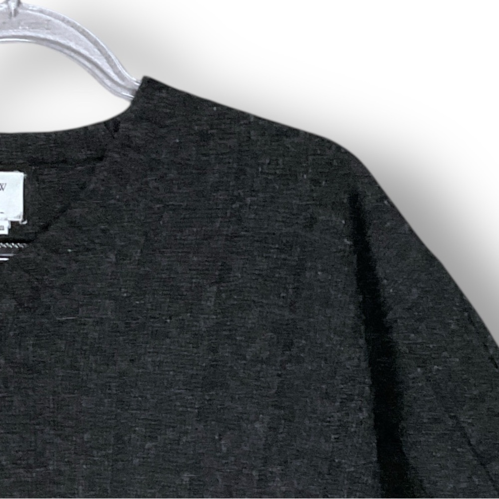 J. Crew Men’s Lambswool Sweater Sz XL Cable Knit V Neck Charcoal Gray - Picture 4 of 10